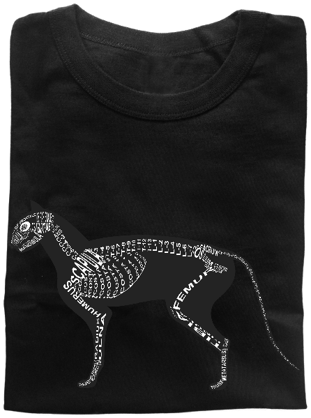 Anatomic Shirt with Cat Skeleton - Word Anatomy