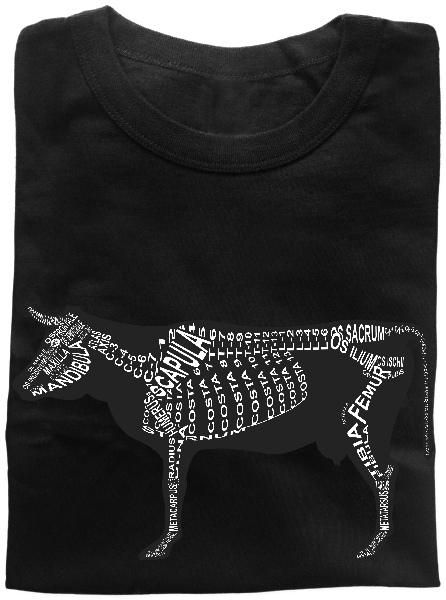 Anatomic Shirt with Cow Skeleton - Word Anatomy