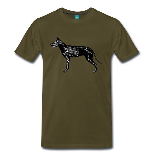 Present for Vets: Dog Skeleton Shirt - Word Anatomy