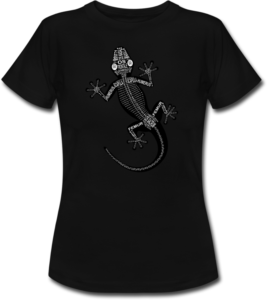 Gecko Skeleton: Shirts and more for vets - Word Anatomy